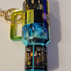 Yellow and Green Tumbler Keychain with Supernatural